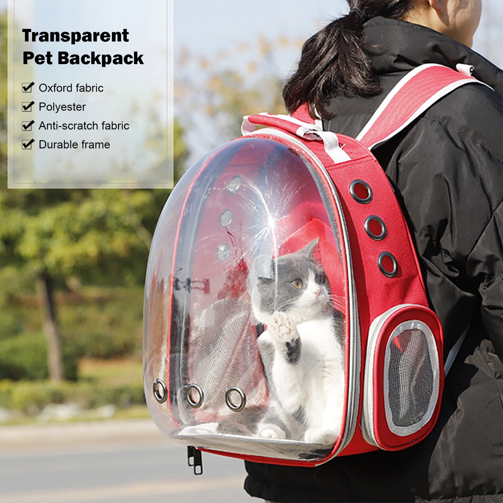 NEW Pet Carrier Backpack Bubble Cats Puppies Pet Cat Dog Carrying Bag Backpack Large Space for Travel Hiking Outdoor