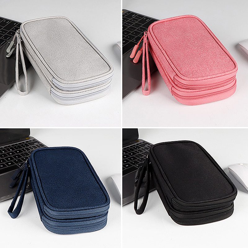 NEW Portable Power Bank Bag USB Gadgets Cables Wires Organizer Hard Disk Protection Storage Bag Sac de rangement en fil de fer