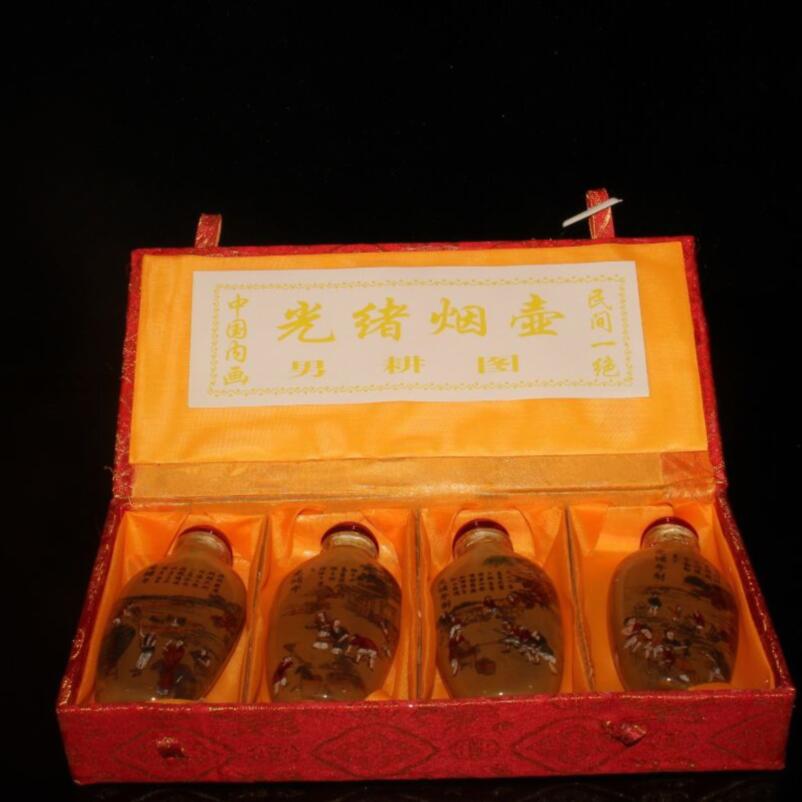 China Coloured glaze snuff bottle A set