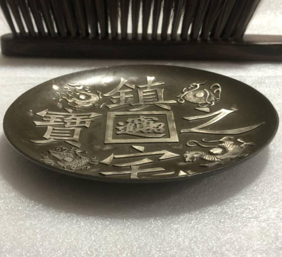 China brass archaize plate crafts statue