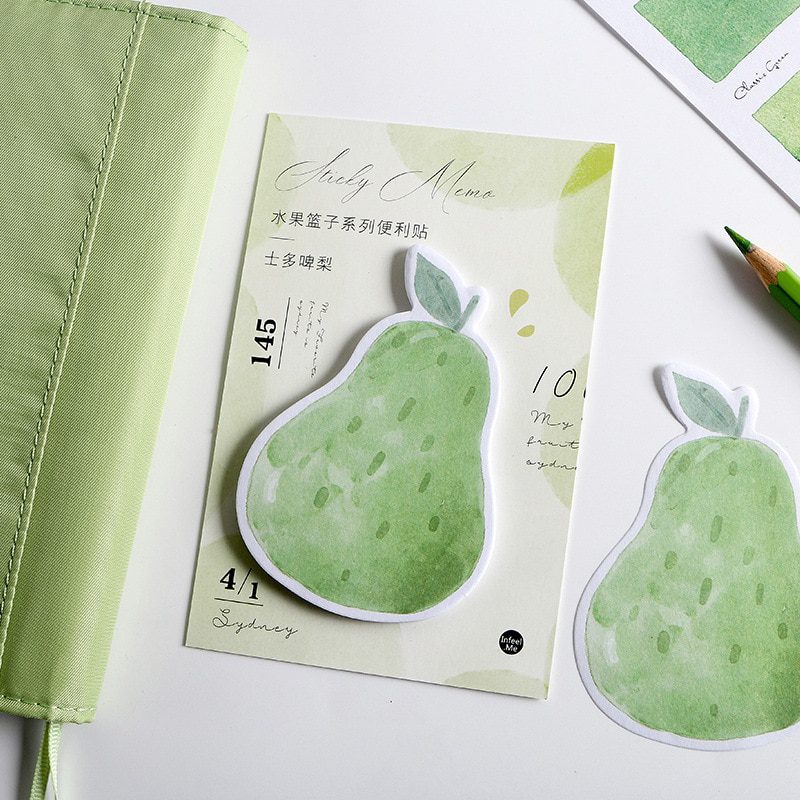 1 Pack ( 30 sheets ) Fruit Pear Peach Watermelon Memo Pads