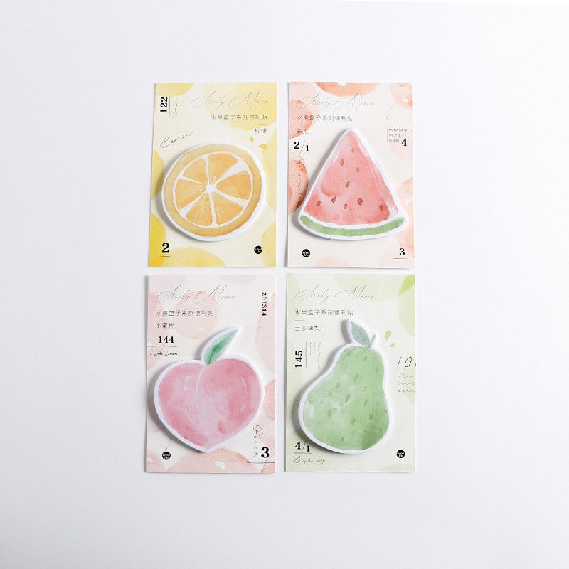 1 Pack ( 30 sheets ) Fruit Pear Peach Watermelon Memo Pads