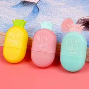 2 pcs Candy Pineapple Design Erasers Correction for Pencil School Student Stationery Kids Gift - Image 5