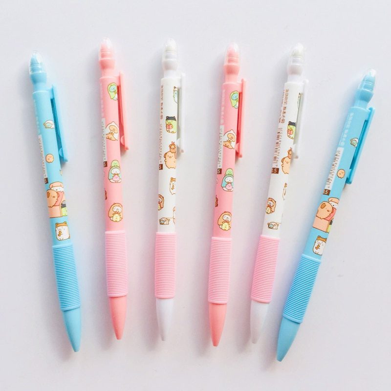 3X Cute Sushi Family Press Automatic Mechanical Pencil With Eraser School Office Supply Student Stationery