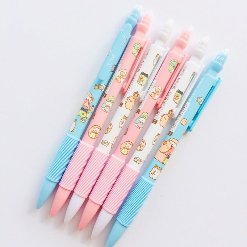 3X Cute Sushi Family Press Automatic Mechanical Pencil With Eraser School Office Supply Student Stationery