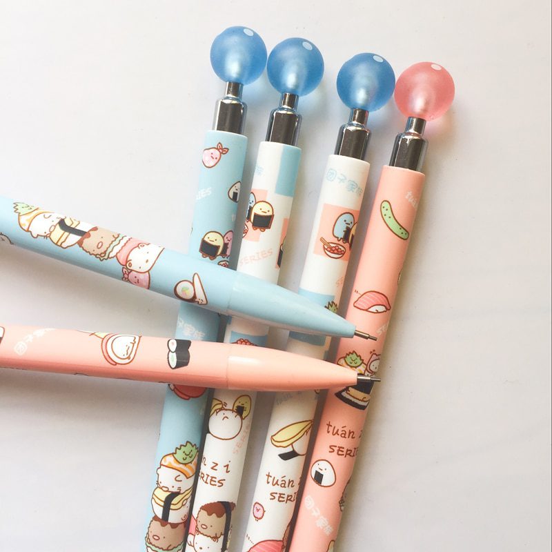 3X Cute Sushi Family Press Automatic Mechanical Pencil With Eraser School Office Supply Student Stationery