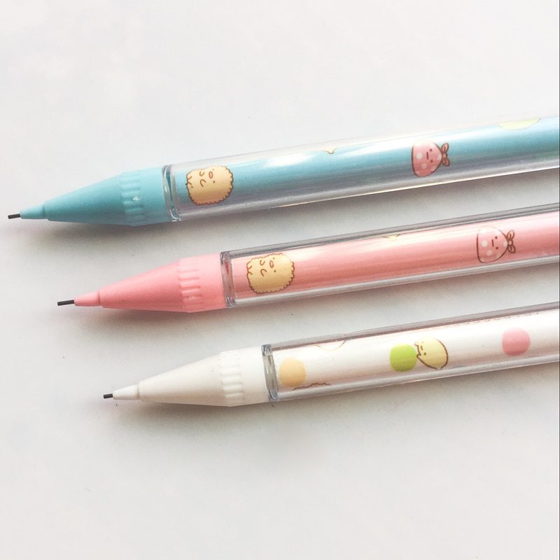 3X Cute Sushi Family Press Automatic Mechanical Pencil With Eraser School Office Supply Student Stationery