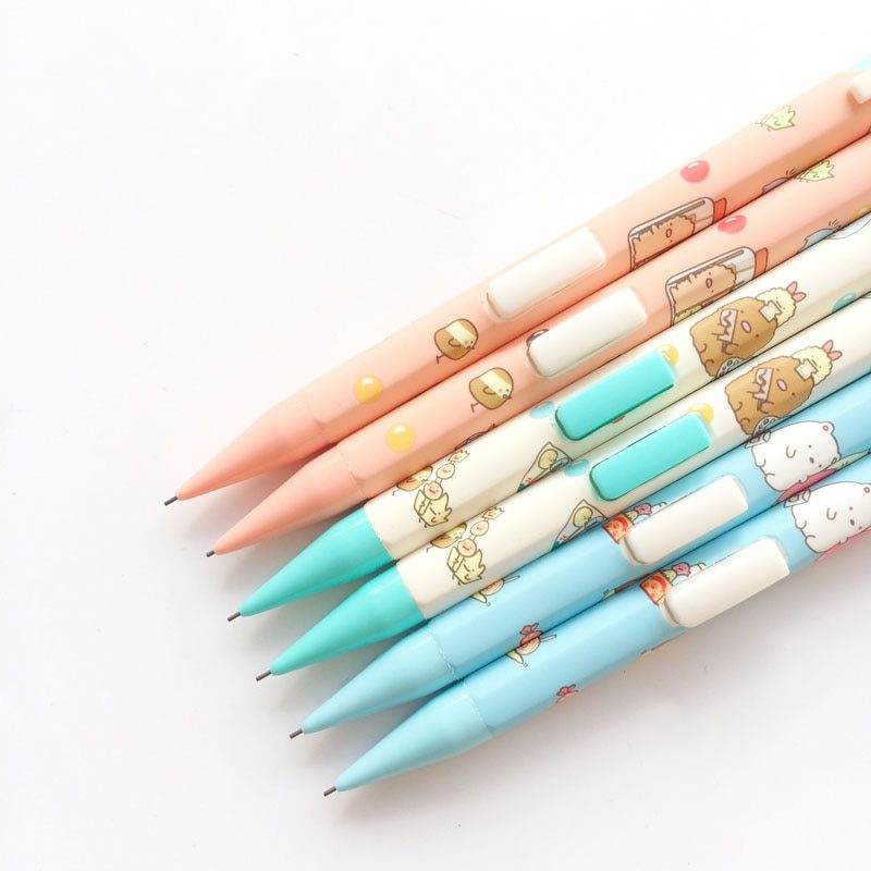 3X Cute Sushi Family Press Automatic Mechanical Pencil With Eraser School Office Supply Student Stationery