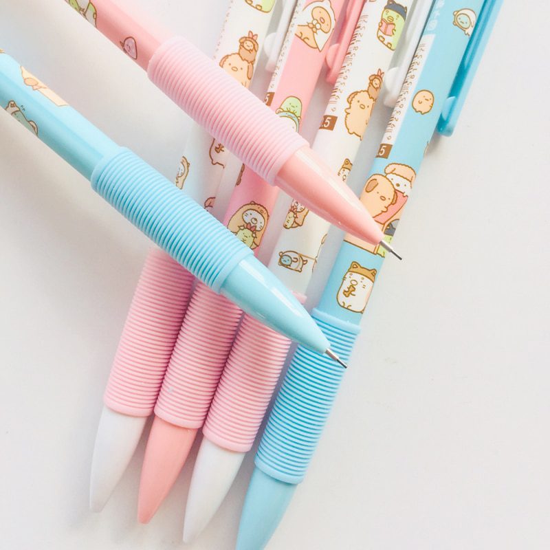 3X Cute Sushi Family Press Automatic Mechanical Pencil With Eraser School Office Supply Student Stationery