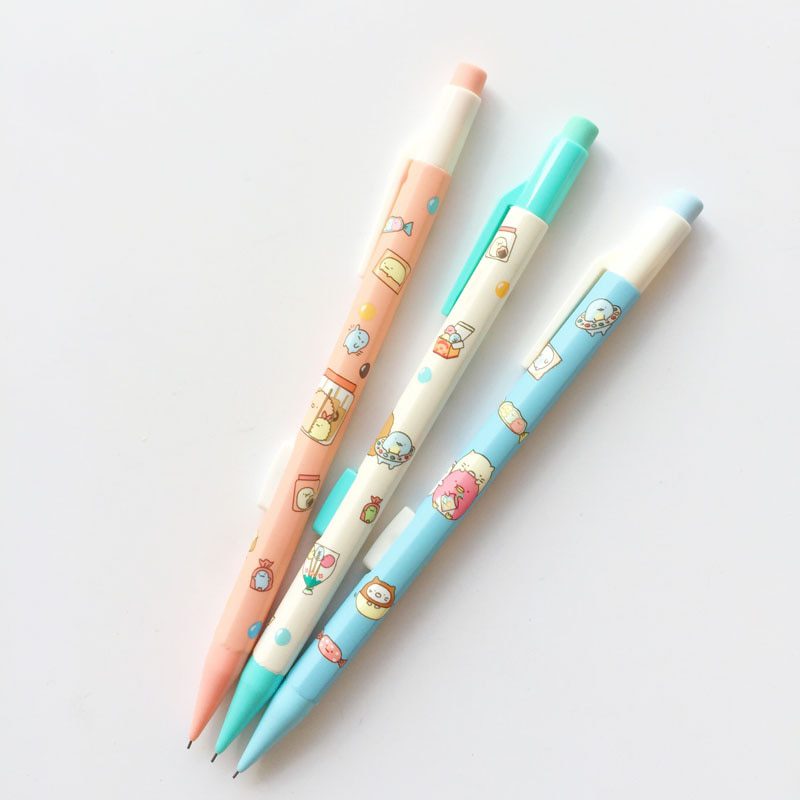 3X Cute Sushi Family Press Automatic Mechanical Pencil With Eraser School Office Supply Student Stationery