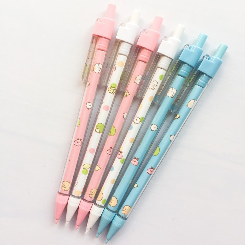 3X Cute Sushi Family Press Automatic Mechanical Pencil With Eraser School Office Supply Student Stationery