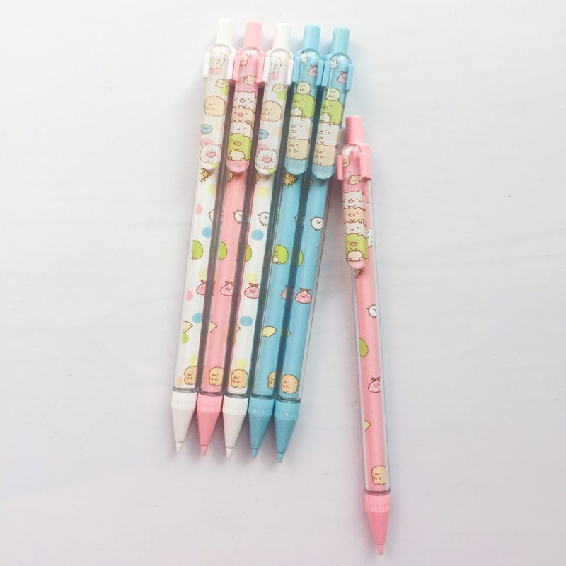 3X Cute Sushi Family Press Automatic Mechanical Pencil With Eraser School Office Supply Student Stationery