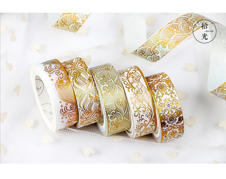 1.5*5m Chinese Style Wave Crane Cloud Masking Tape Album Scrapbooking Decor Washi Tape School Supply Stationery Stick Label