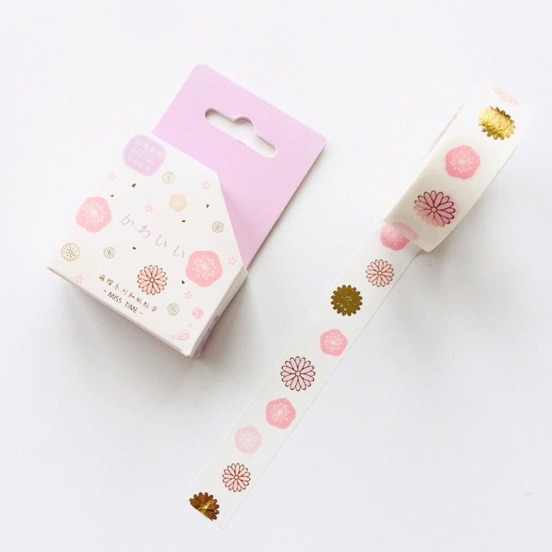 1.5cm*5m Spring Sakura Cats Masking Tape Album Scrapbooking Decor Paper Washi Tape Stick Label