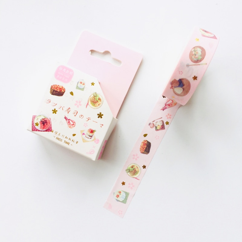 1.5cm*5m Spring Sakura Cats Masking Tape Album Scrapbooking Decor Paper Washi Tape Stick Label