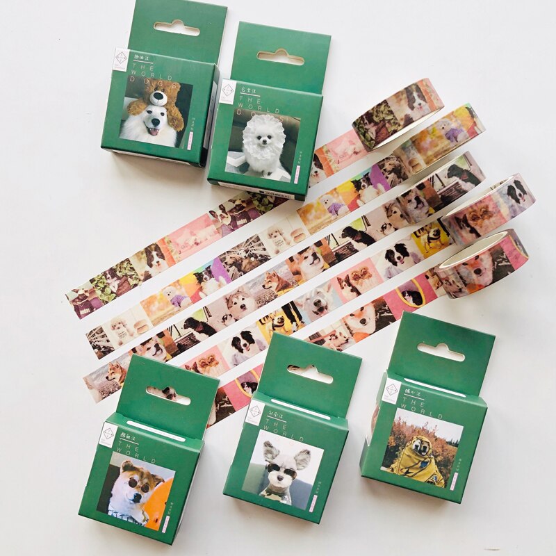 1.5cm *5 Meter Puppy Dogs World Washi Paper Masking Tape Decorative Stick Label