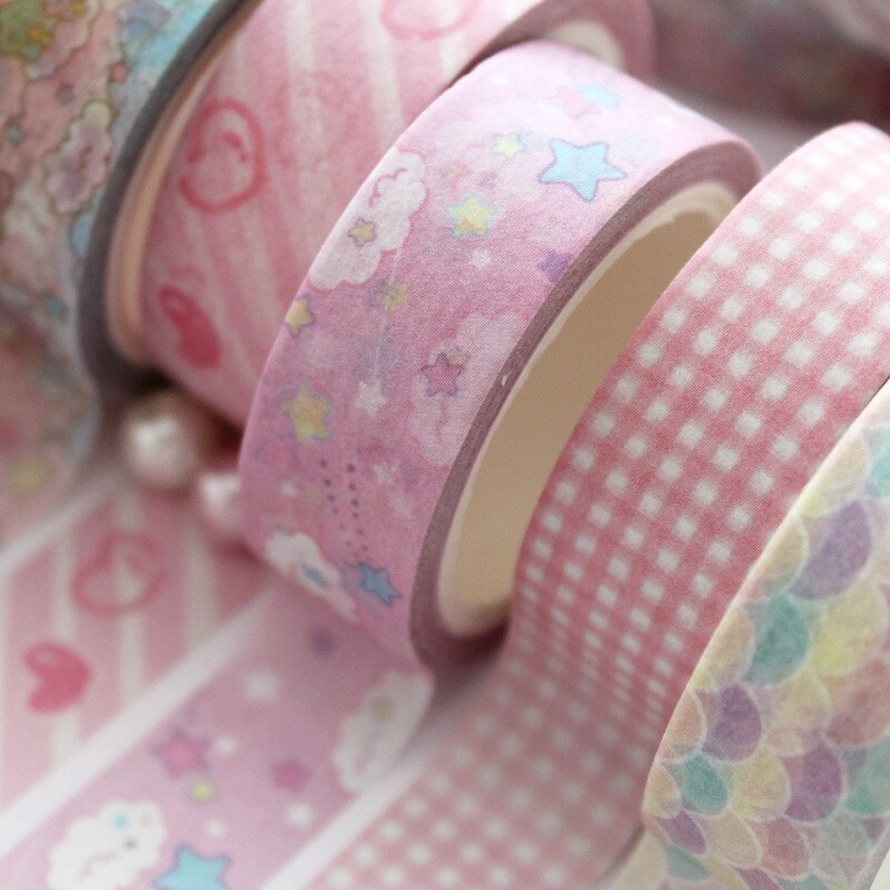 1.5 cm Wide Lovely Pink Unicorn Sky Washi Tape Adhesive Tape DIY Scrapbooking Sticker Label Masking Tape