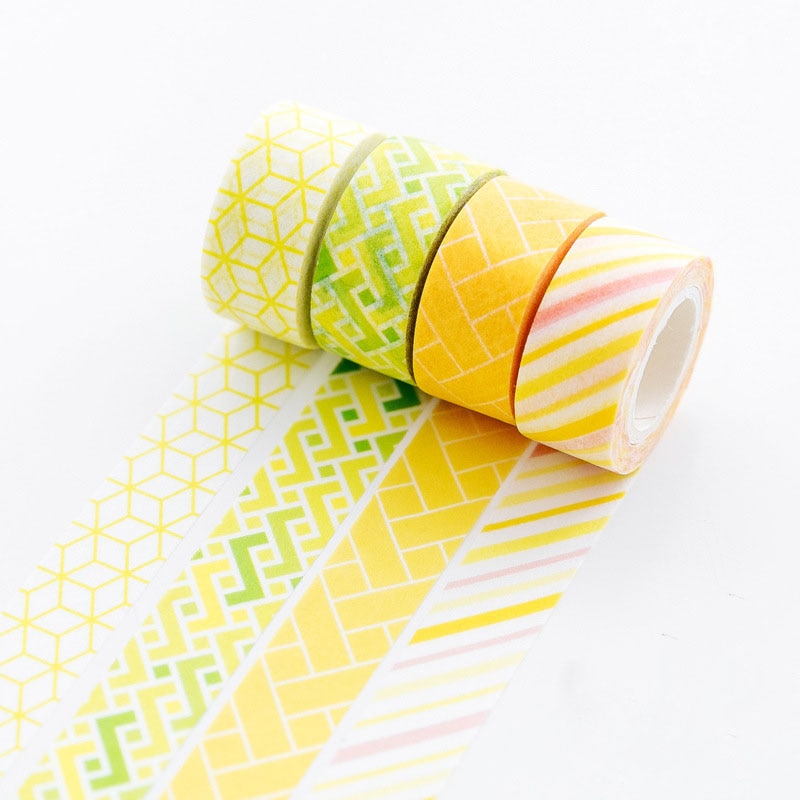 4pcs/ Pack Mni Rainbow Color Washi Masking Tape DIY Scrapbooking Sticker Decorative Stick Label