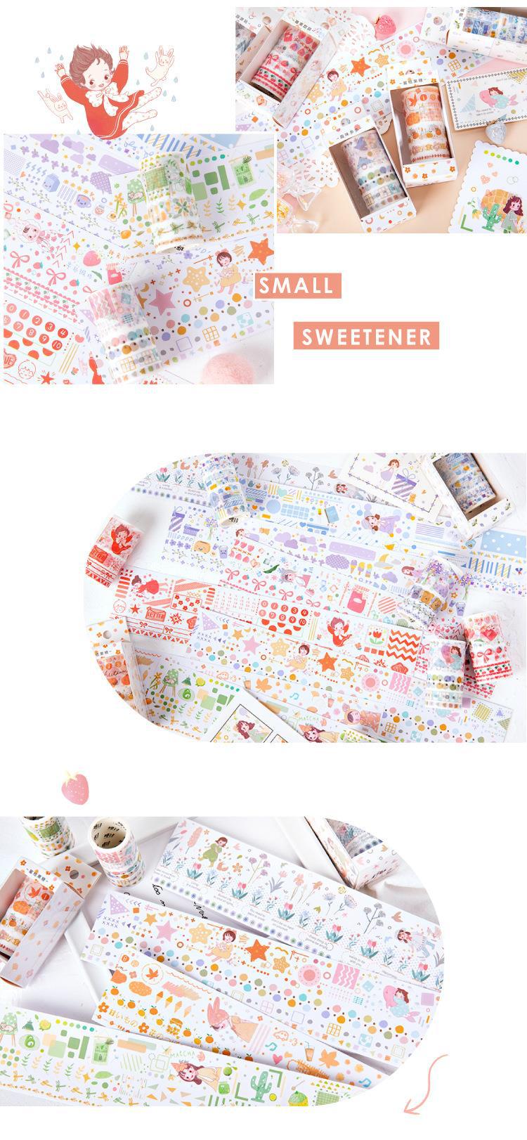 1 Box 6cm*2M Girls Life Sweeteners Decorative Tape Stickers Diary Decoration