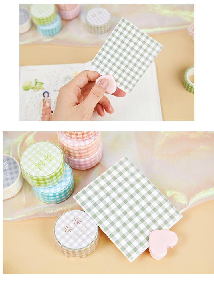 20mm*5m Basic Simple Grids Paper Masking Washi Tape DIY Decorative Sticker Stick Label Handbook Album Decoration