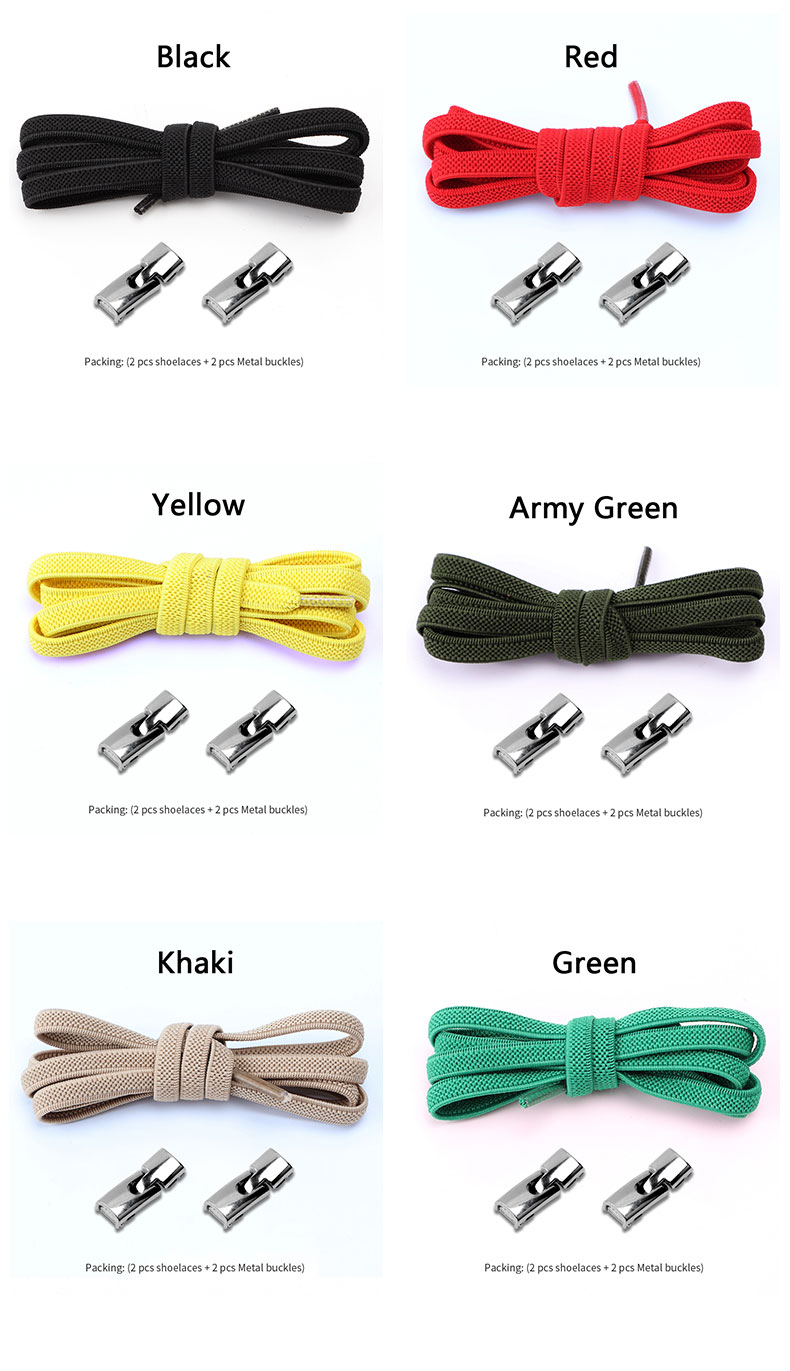 2022 Elastic Laces Sneakers Cross Locks Quick Shoelaces Without ties Kids Adult No Tie Shoelace Rubber Bands Shoes Accessories