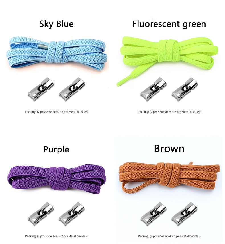 2022 Elastic Laces Sneakers Cross Locks Quick Shoelaces Without ties Kids Adult No Tie Shoelace Rubber Bands Shoes Accessories