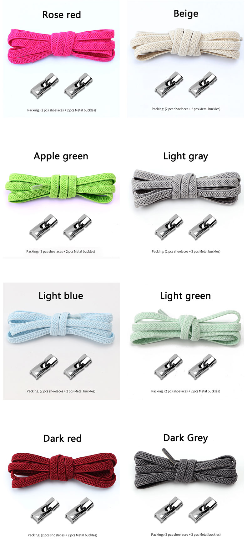 2022 Elastic Laces Sneakers Cross Locks Quick Shoelaces Without ties Kids Adult No Tie Shoelace Rubber Bands Shoes Accessories