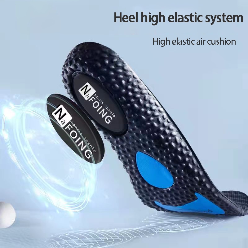 EVA Silicone Orthopedic Soft Elastic Sneakers Insoles Sports Running Comfortable Breathable Shock Absorption Shoe Sole Pads