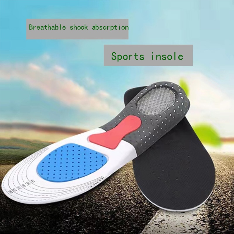 Silicone Sport Insoles Orthotic Arch Support Sport Shoe Pad Running Gel Insoles Men Women Orthotic Breathable Running Cushion