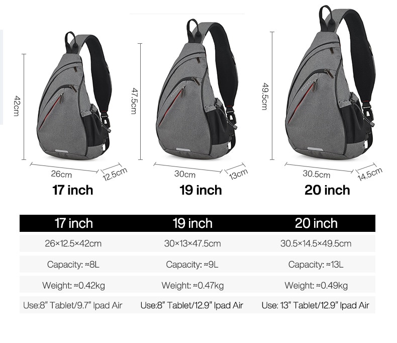 Mixi Men One Shoulder Backpack Women Sling Bag Crossbody USB Boys Cycling Sports Travel Versatile Fashion Bag Student School