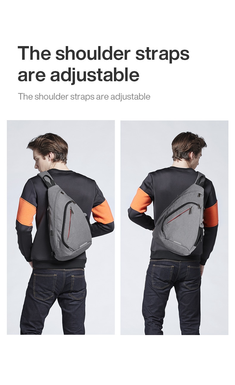 Mixi Men One Shoulder Backpack Women Sling Bag Crossbody USB Boys Cycling Sports Travel Versatile Fashion Bag Student School