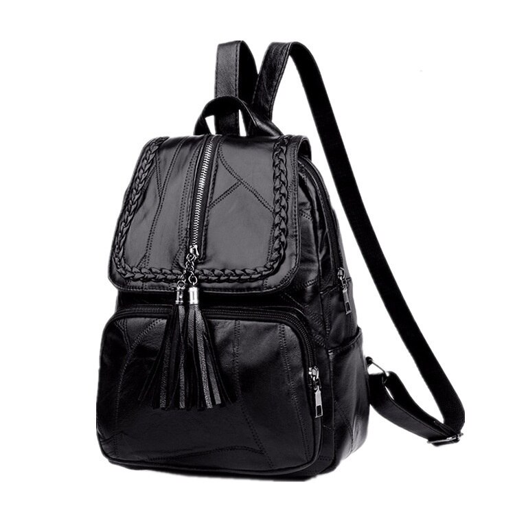 Fashion Leisure Women's Backpack Travel Soft PU Leather Handbag Shoulder Bag