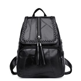 Fashion Leisure Women's Backpack Travel Soft PU Leather Handbag Shoulder - Image 5