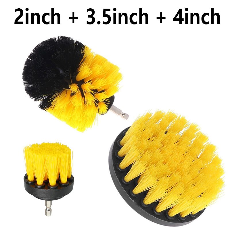 Drill Brush Attachment Set Power Scrubber Wash Cleaning Brushes Tool Kit with Extension for Clean Car Wheel Tire Glass windows