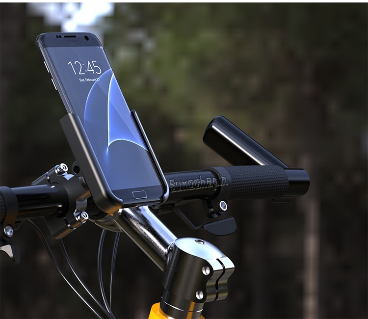 Bike Phone Holder CNC Motorcycle Handlebar Mobilephone Support Aluminum Alloy 360 Rotation MTB Road Bicycle Mount Accessories