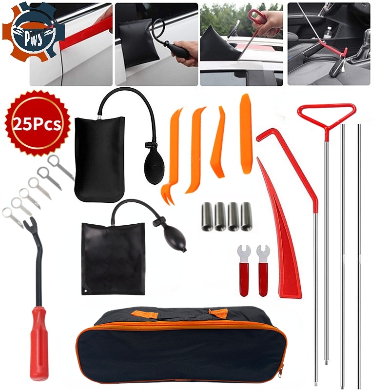 New Open Car Door Tool Kit Inflatable Air Pump Auto Window Door Open Fixing Gripper Tools Long Reach Kits