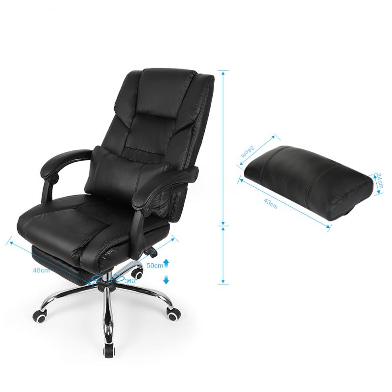 Chair High Back Gaming Chair Recliner Computer PU Leather Seat Adjustable Office Lying Armchair with FootrestFurniture Office