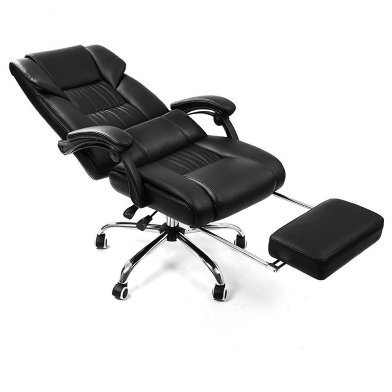 Chair High Back Gaming Chair Recliner Computer PU Leather Seat Adjustable Office Lying Armchair with FootrestFurniture Office