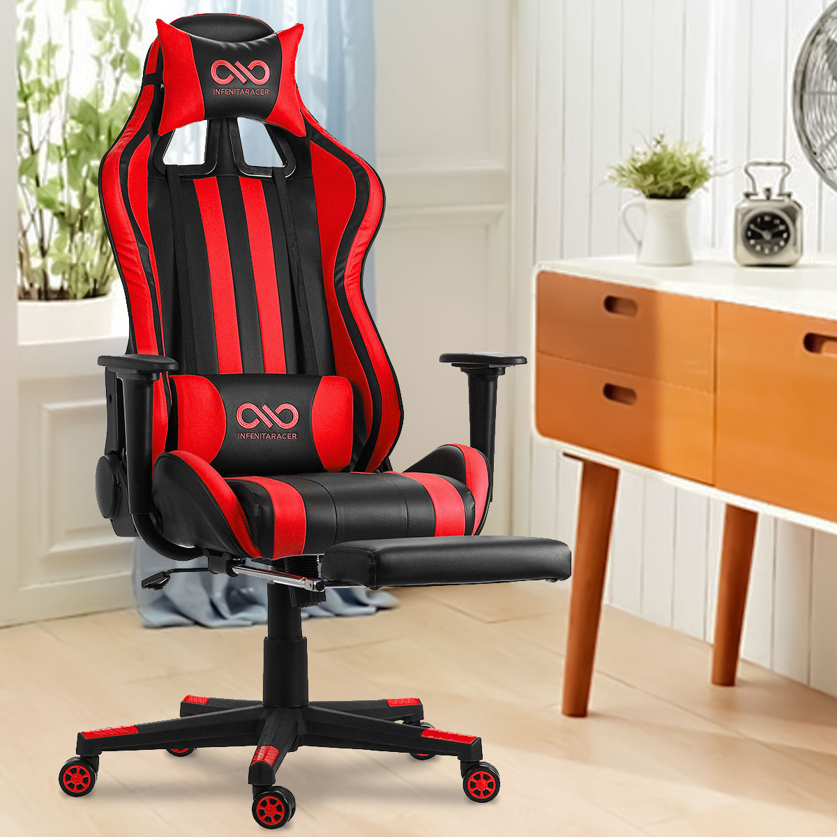 Leather Office Gaming Chair Home Internet Cafe Racing Chair WCG Gaming Ergonomic Computer Chair Swivel Lifting Lying Gamer Chair