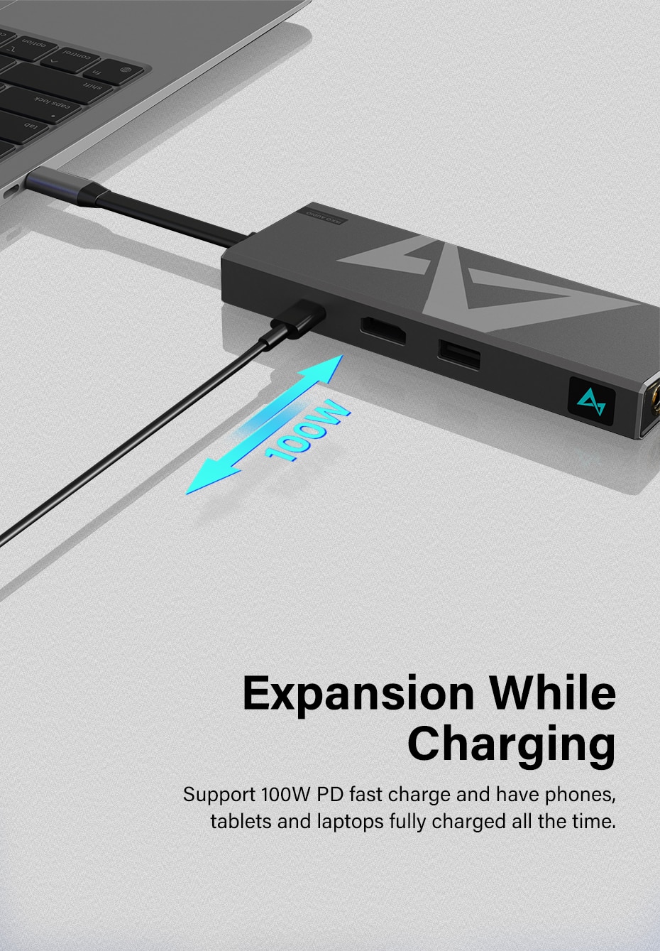 IKKO ITX01 tipi USB C HUB Dock istasyonu Splitter USB 3.2 adaptörü 10Gbps 10 in 1 Laptop için MacBook Pro Air Xiaomi PC aksesuarları