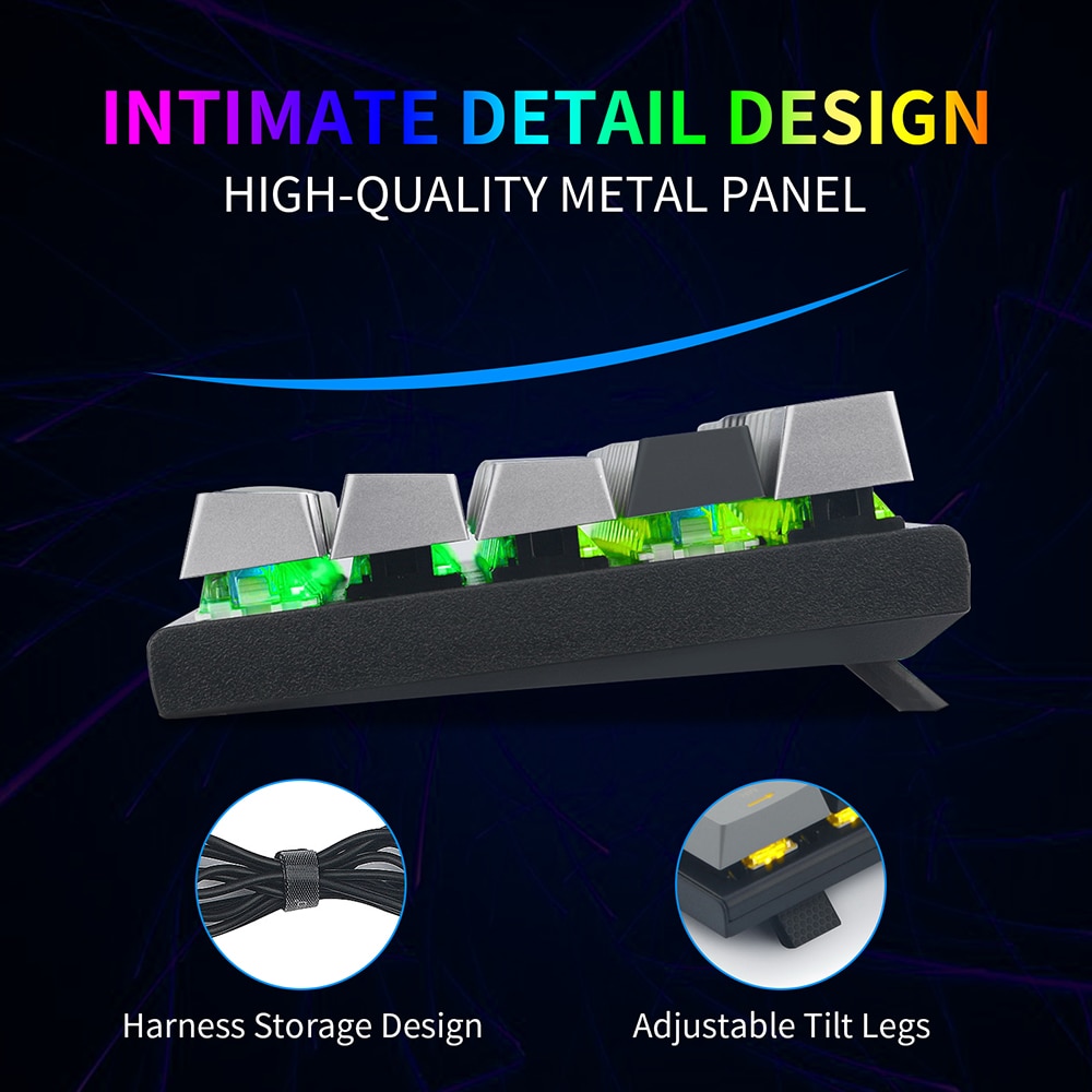 _ _ _ _ _ _ _ _ _ _ _ _ _ _ _ _ _ _ _ _ Tuşları mekanik klavye oyun tuş takımı RGB arka tip-c USB kablolu su geçirmez 60% PC oyun klavyesi bilgisayar masaüstü dizüstü bilgisayar