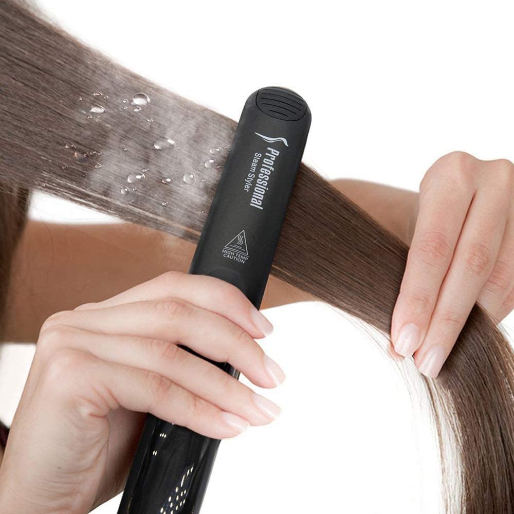 Professional Steam Hair Straightener 2 in 1 Ceramic Vapor Hair Iron Salon Straightening Curling Styling Tool