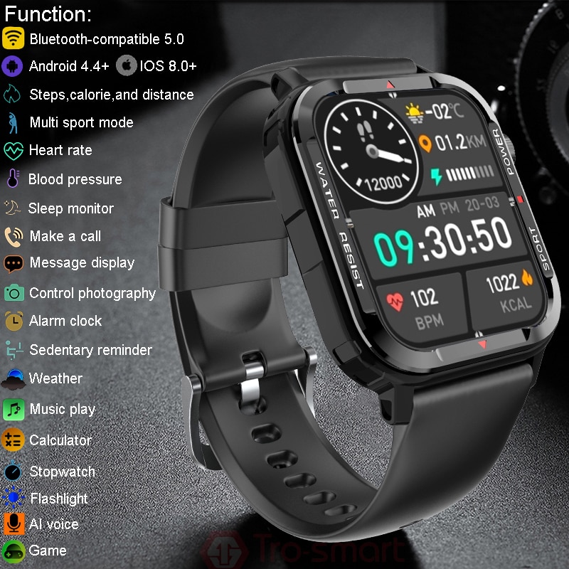 New 2023 Smart Watch Men Sport Military Smartwatch Male Smart Clock For Android IOS Fitness Tracker Outdoor Smart-watch G96