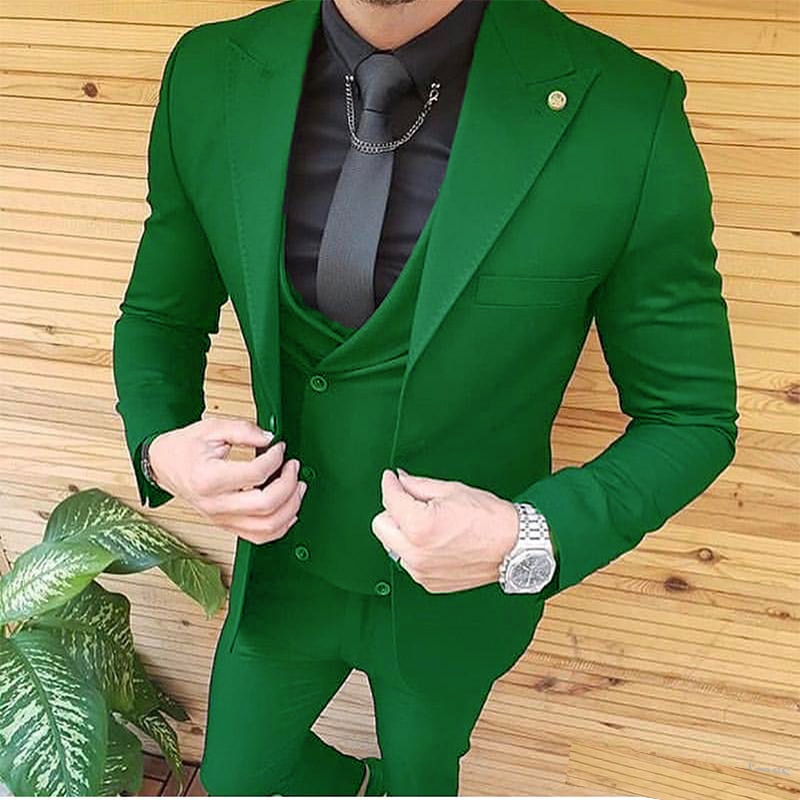 Mens Wedding Suits Groom Wear Tuxedos Prom Dresses Best Man Suit Party Suit Business Suit Three Pieces Suit( Jacket+Pants+Vest)