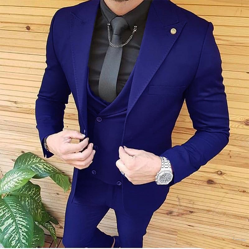 Mens Wedding Suits Groom Wear Tuxedos Prom Dresses Best Man Suit Party Suit Business Suit Three Pieces Suit( Jacket+Pants+Vest)