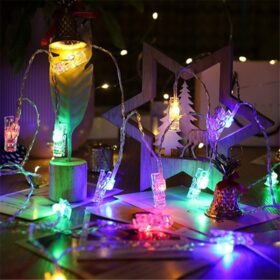 Pegs String Lights LED Clip Cards Photos Holder Bright Fairy Lights - Image 4