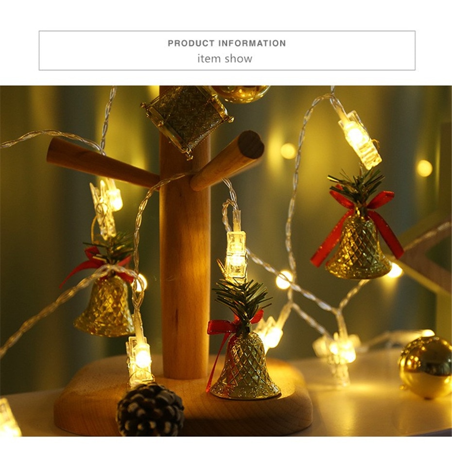 Pegs String Lights LED Clip Cards Photos Holder Bright Fairy Lights Christmas Wedding Birthday Party Valentine's day Decoration