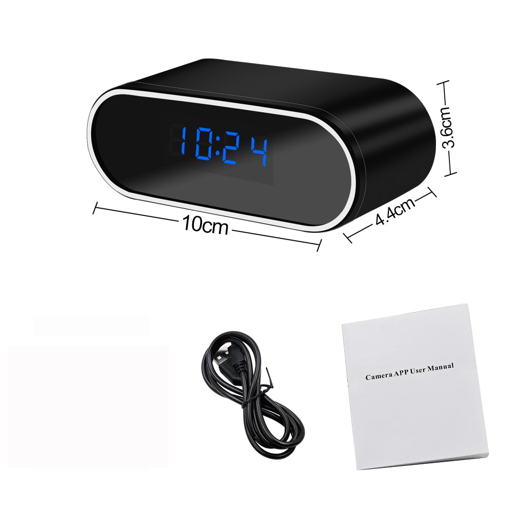 Mini Camera Clock HD WIFI Control Secret IR Night Vision View Alarm DVR Camcorder Recorder Home Surveillance Security Camera