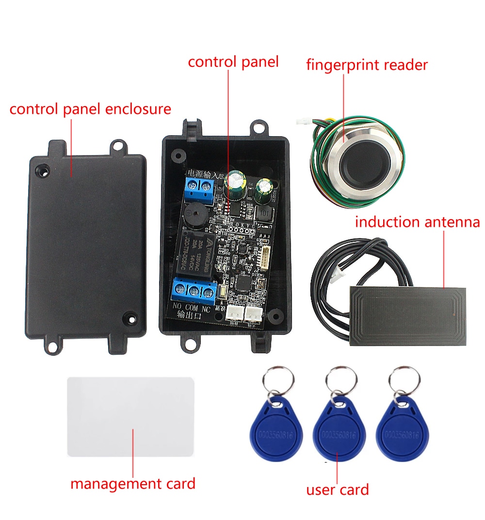 Mobile phone NFC control board fingerprint IC card DIY relay module 13.56mhz access control proximity card controller
