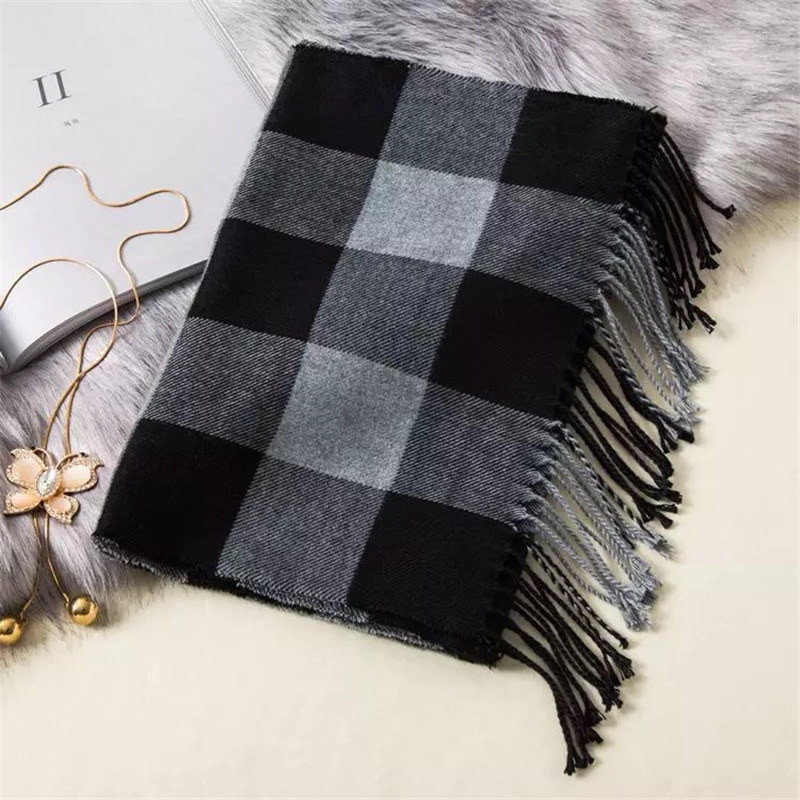 180*35cm Luxury Brand fashion classic lattice men soft scarf cashmere plaid scarves shawl UNISE wraps pashmina headband muffler